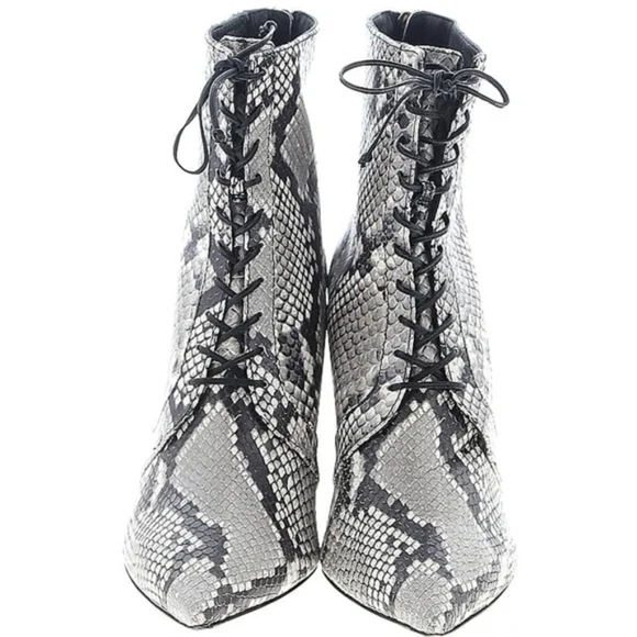 Self-Portrait Snakeskin Leather Ankle Boots – US Size 10, Made in Italy, EUC - Picture 12 of 13